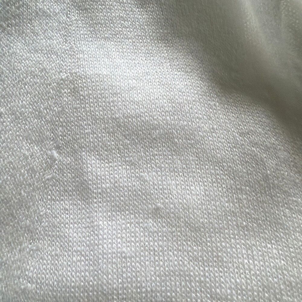 NANETTE LEPORE 100% Linen White Cardigan Open Front M Pointelle Dainty Coquette - Picture 5 of 13